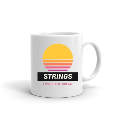 Strings Retro Sunset mug preview