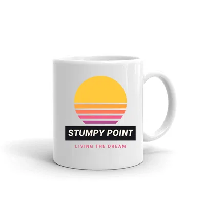 Stumpy Point Retro Sunset mug preview