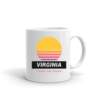 Virginia Retro Sunset mug preview