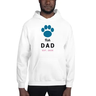 Fish Dad Paw hoodie preview