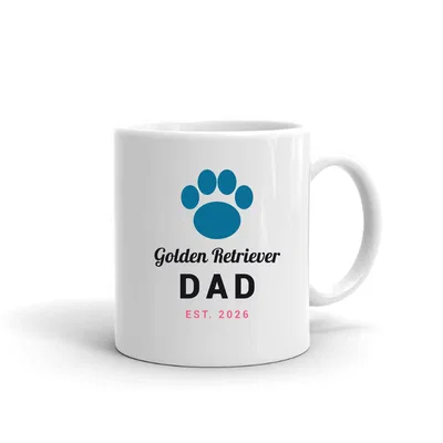 Golden Retriever Dad Paw mug preview