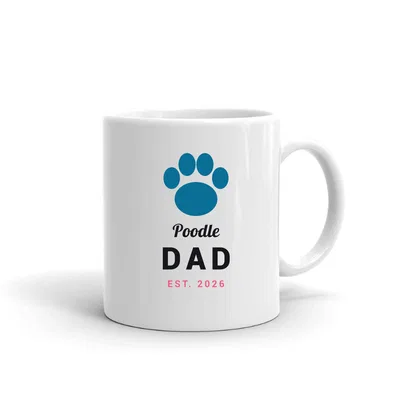 Poodle Dad Paw mug preview