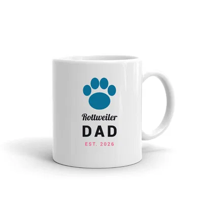 Rottweiler Dad Paw mug preview