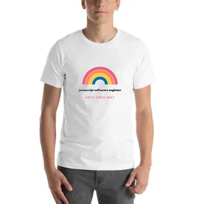Javascript Software Engineer Groovy Rainbow tee preview