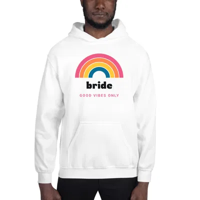 Bride Groovy Rainbow hoodie preview