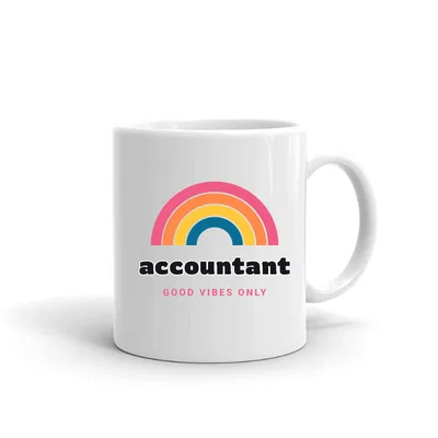 Accountant Groovy Rainbow mug preview