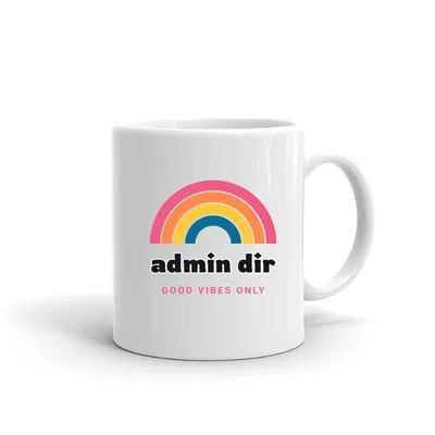 Admin Dir Groovy Rainbow mug preview