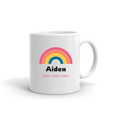 Aiden Groovy Rainbow mug preview