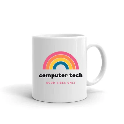 Computer Tech Groovy Rainbow mug preview