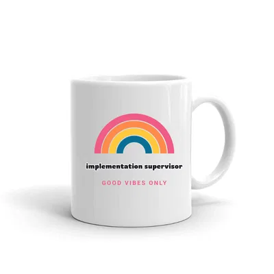 Implementation Supervisor Groovy Rainbow mug preview