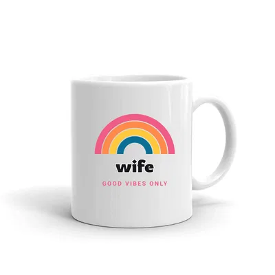 Wife Groovy Rainbow mug preview