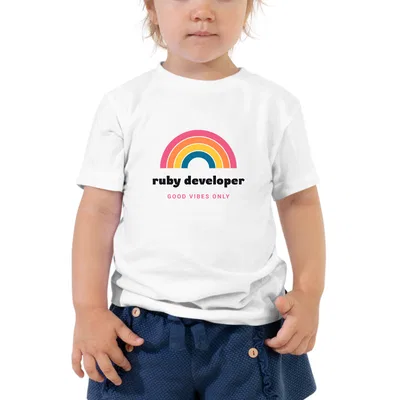 Ruby Developer Groovy Rainbow kids tee preview