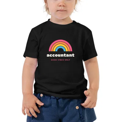 Accountant Groovy Rainbow kids dark tee preview