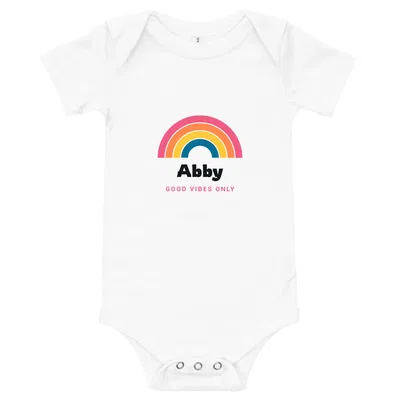 Abby Groovy Rainbow onesie preview