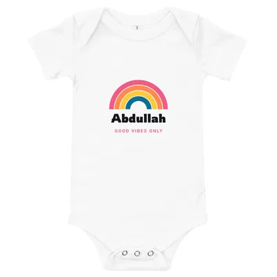 Abdullah Groovy Rainbow onesie preview
