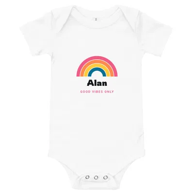 Alan Groovy Rainbow onesie preview