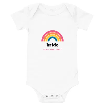 Bride Groovy Rainbow onesie preview
