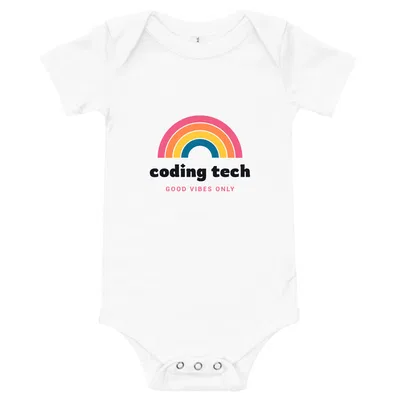 Coding Tech Groovy Rainbow onesie preview
