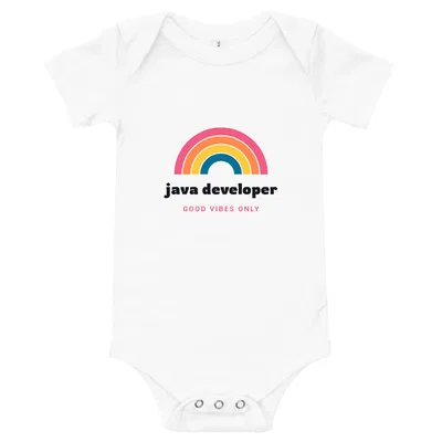 Java Developer Groovy Rainbow onesie preview