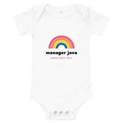 Manager Java Groovy Rainbow onesie preview