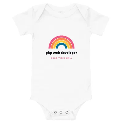 Php Web Developer Groovy Rainbow onesie preview