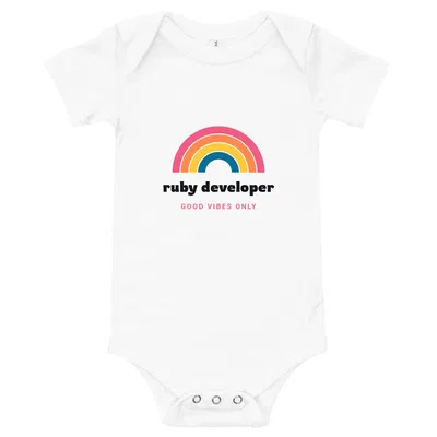 Ruby Developer Groovy Rainbow onesie preview
