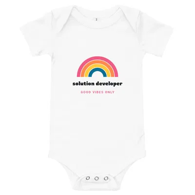 Solution Developer Groovy Rainbow onesie preview