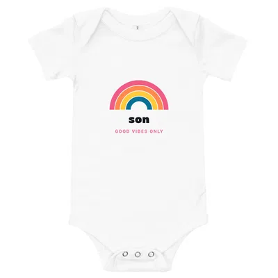 Son Groovy Rainbow onesie preview