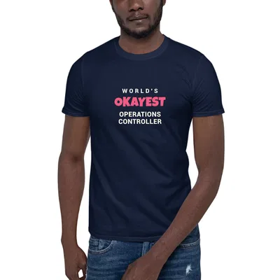 World's Okayest Operations Controller dark tee preview