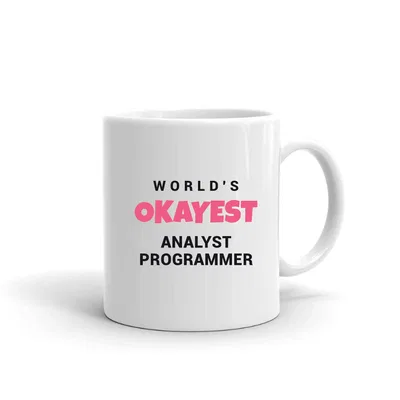 World's Okayest Analyst Programmer mug preview