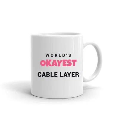 World's Okayest Cable Layer mug preview
