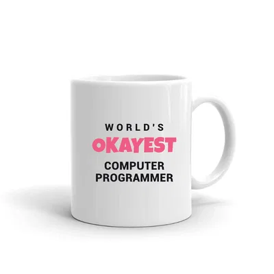 World's Okayest Computer Programmer mug preview