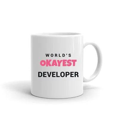 World's Okayest Developer mug preview