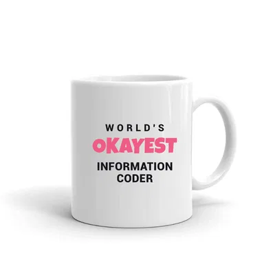 World's Okayest Information Coder mug preview