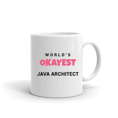 World's Okayest Java Architect mug preview