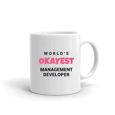 World's Okayest Management Developer mug preview