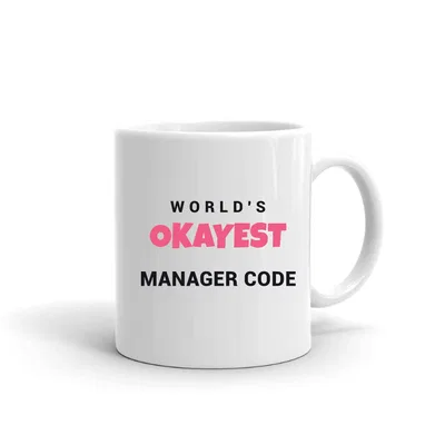 World's Okayest Manager Code mug preview
