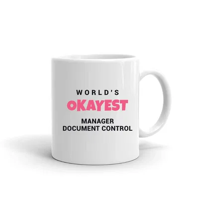 World's Okayest Manager Document Control mug preview