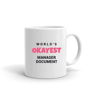 World's Okayest Manager Document mug preview