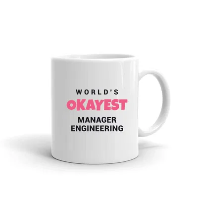 World's Okayest Manager Engineering mug preview