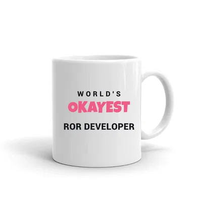 World's Okayest Ror Developer mug preview