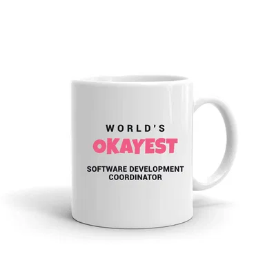 World's Okayest Software Development Coordinator mug preview