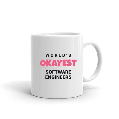 World's Okayest Software Engineers mug preview