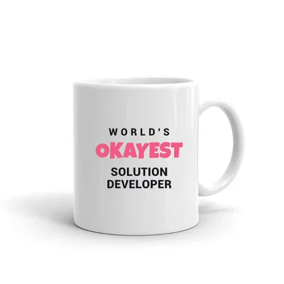 World's Okayest Solution Developer mug preview