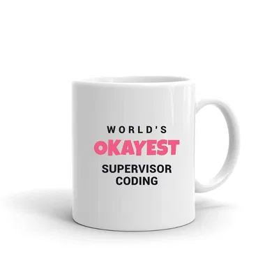 World's Okayest Supervisor Coding mug preview