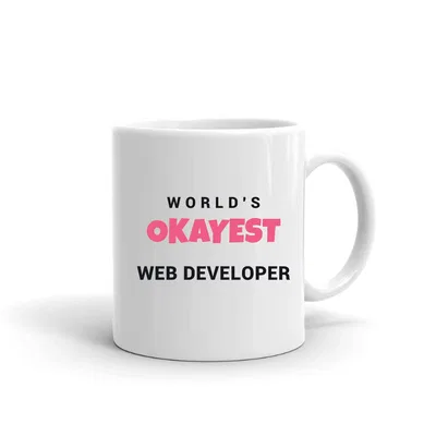 World's Okayest Web Developer mug preview