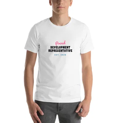 Proud Development Representative Script & Block tee preview