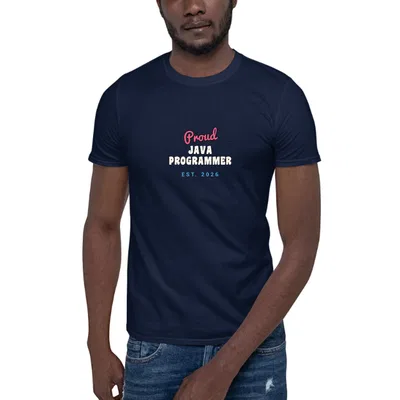 Proud Java Programmer Script & Block dark tee preview
