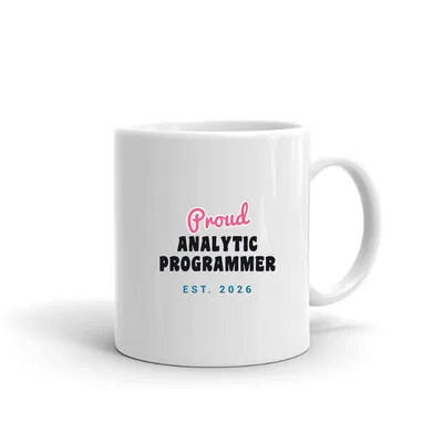 Proud Analytic Programmer Script & Block mug preview