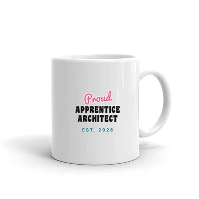 Proud Apprentice Architect Script & Block mug preview